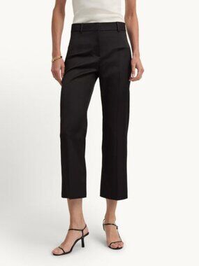 G. Label by Goop Gwyn Evening Satin Pants Wool Work in Black Size 6